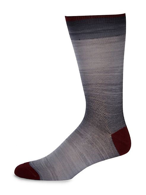 Saks Fifth Avenue Collection - Space Dye Fluer De Lis Socks