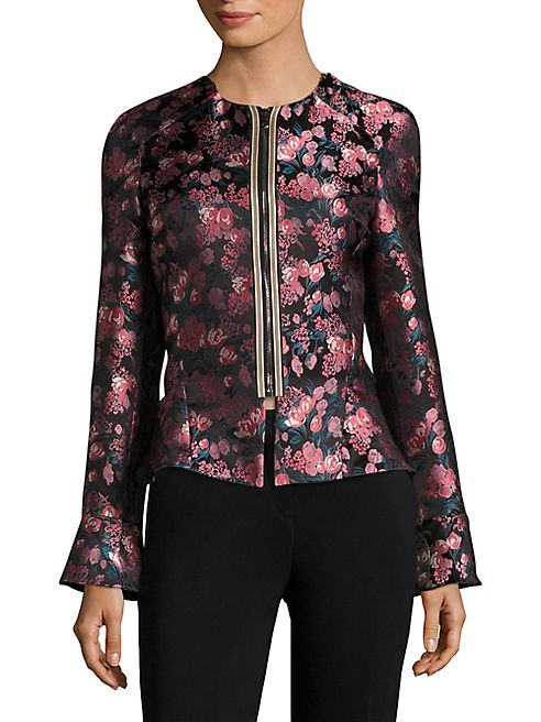 Etro - Floral Jacquard Peplum Jacket