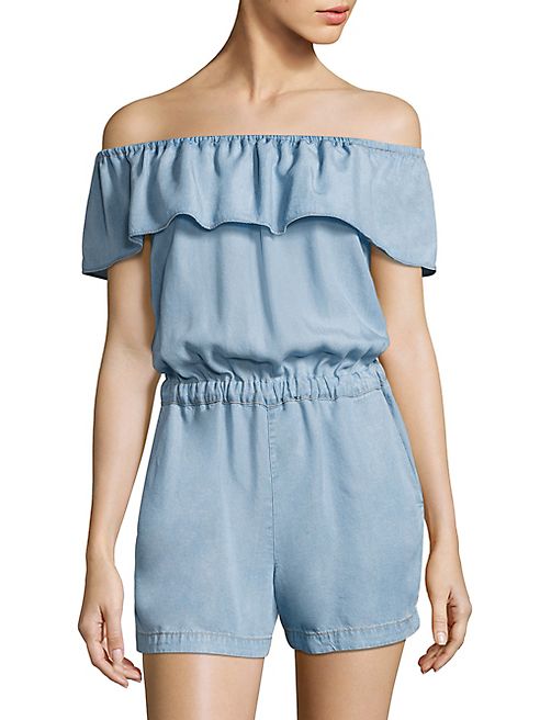 Splendid - Off-The-Shoulder Chambray Romper