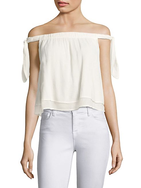 Splendid - Tie-Accented Off-the-Shoulder Top