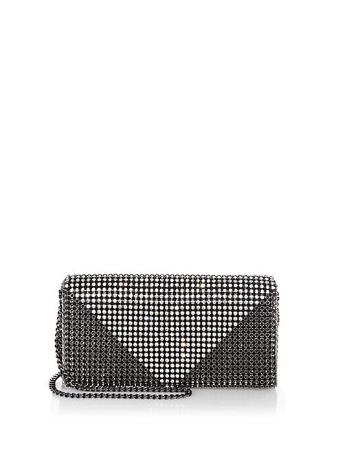 Whiting & Davis - Crystal Triangle Convertible Clutch