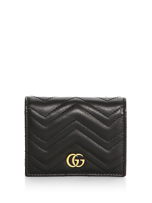 Gucci - GG Marmont Chevron Leather Card Case