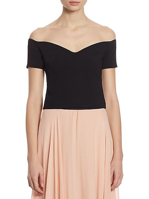 Cinq à Sept - Birch Off-The-Shoulder Cropped Top