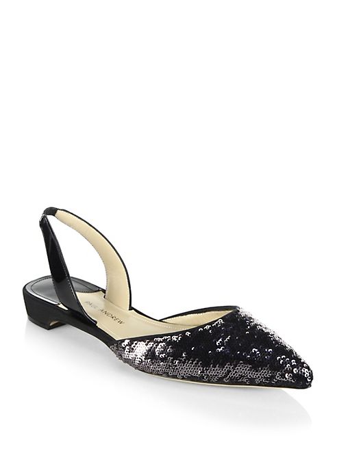 Paul Andrew - Rhea Sequined Slingback Flats