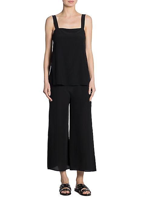 Theory - Dinnlean Mosaic Silk Tank Jumpsuit