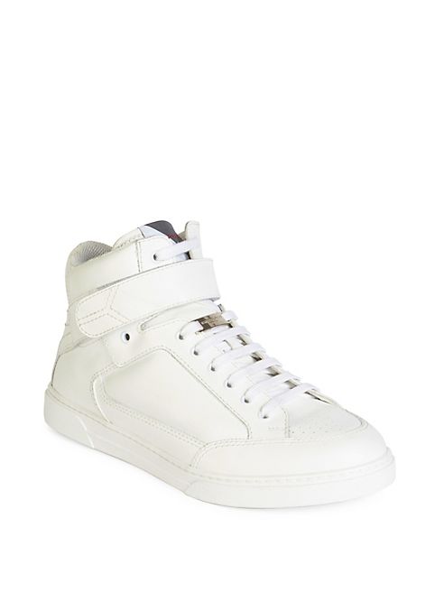 Saint Laurent - Hi-Top Leather Sneakers