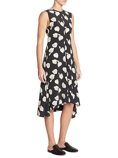 Theory - Nophella B Printed Silk Midi Dress