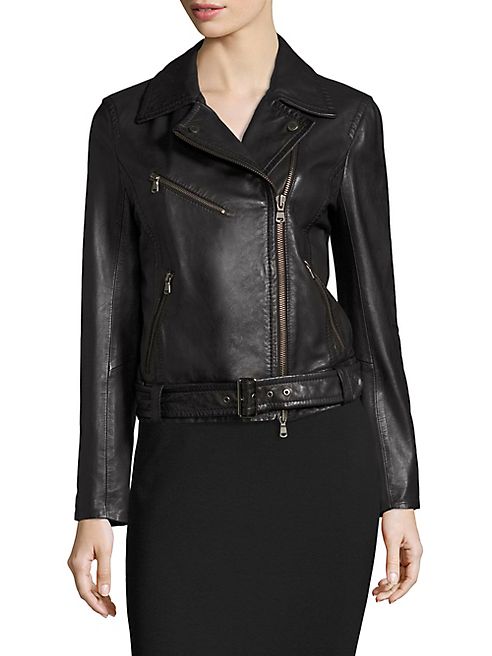 Weekend Max Mara - Chieti Leather Moto Jacke