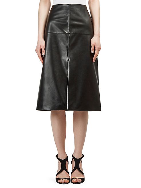 Lanvin - Seamed Leather Skirt