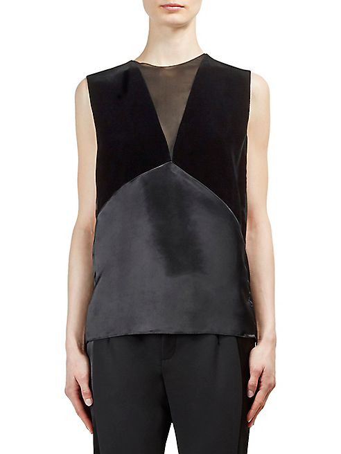 Lanvin - Velvet Paneled Top