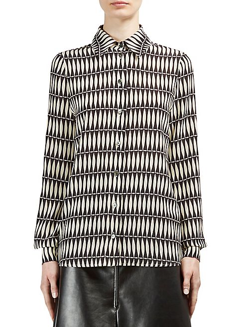 Lanvin - Silk Button-Front Blouse