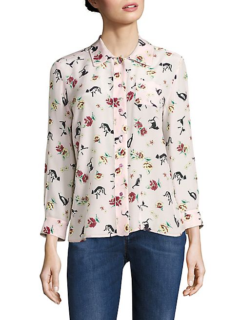 Weekend Max Mara - Aeroso Cat-Print Silk Blouse