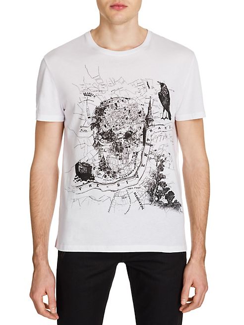 Alexander McQueen - London Map Print Cotton Tee