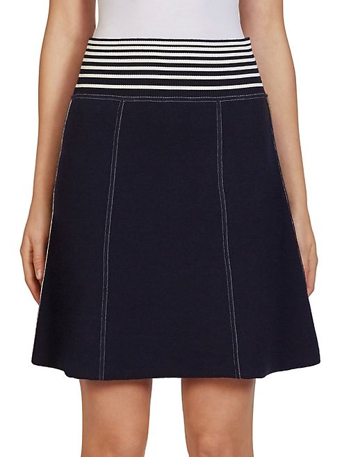 LOEWE - Knit Striped Cashmere Skirt