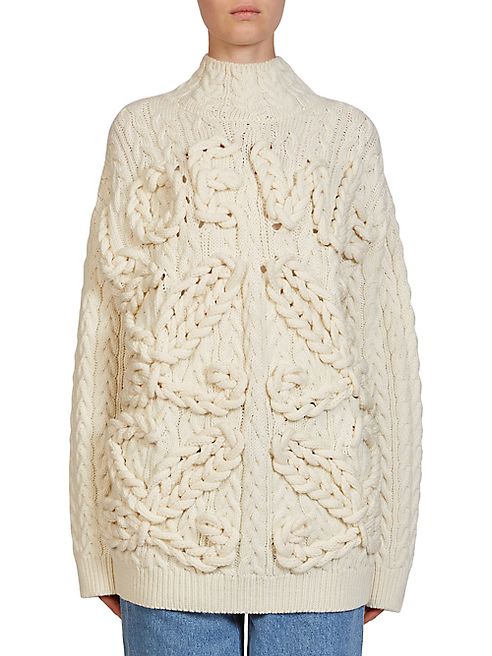 LOEWE - Cable Knit Wool Sweater