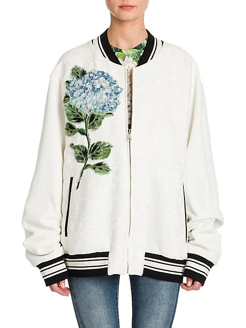 Dolce & Gabbana - Brocade Embroidered Bomber Jacket