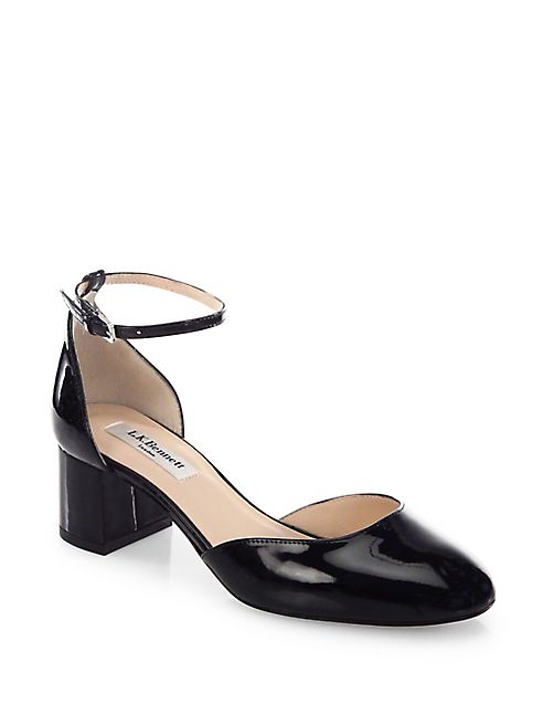 L.K. Bennett - Andrea Patent Leather d'Orsay Ankle-Strap Pumps