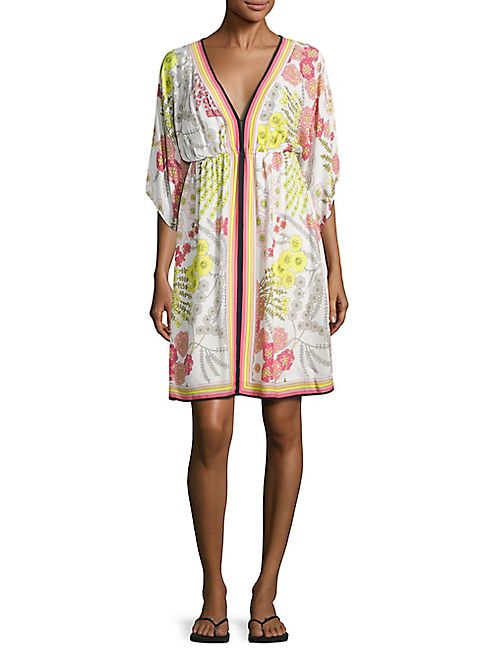 Trina Turk - Tamarisk Floral-Print Kimono Sleeve Dress