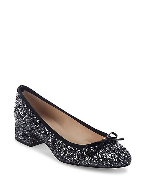 L.K. Bennett - Danielle Glitter Ballet Pumps