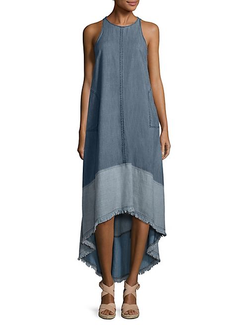 Trina Turk - Phlox Hi-Lo Chambray Dress