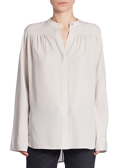 Vince - Shirred Silk Blouse