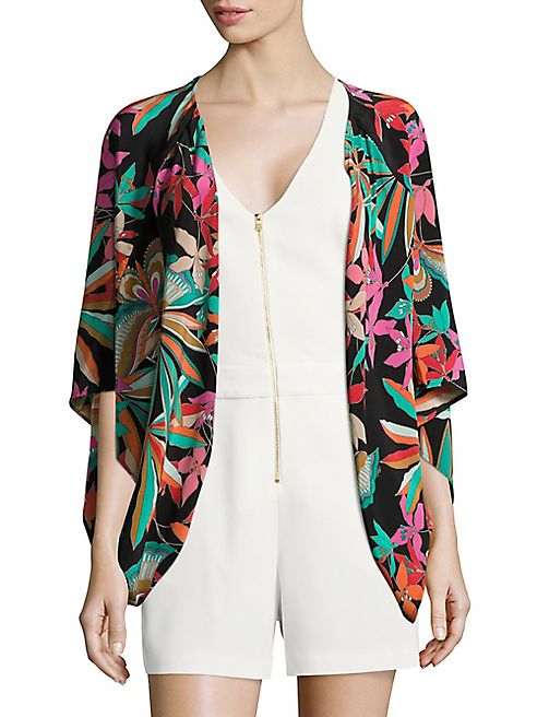 Trina Turk - Floral-Print Silk Jacket