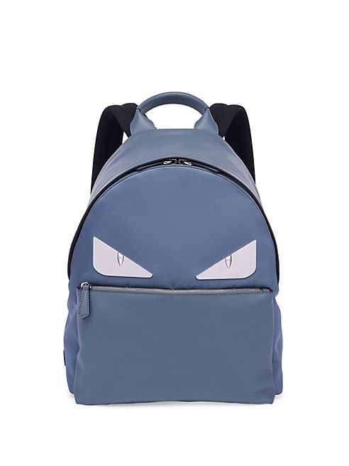 Fendi - Monster Leather & Tech-Twill Backpack