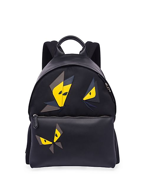 Fendi - Butterfly Leather & Tech-Twill Backpack