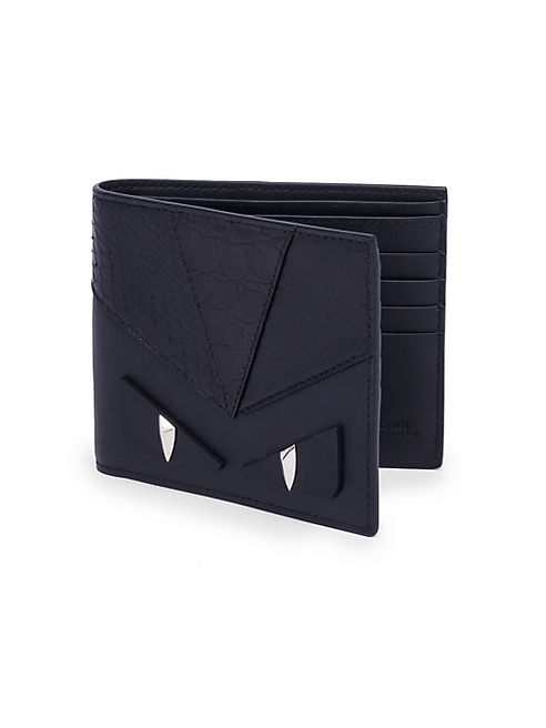 Fendi - Leather & Python Bifold Wallet