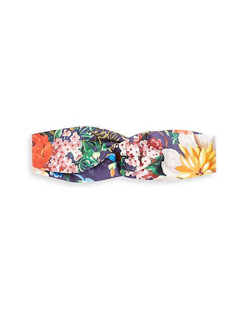 Gucci - Flora-Print Silk Duchesse Headband