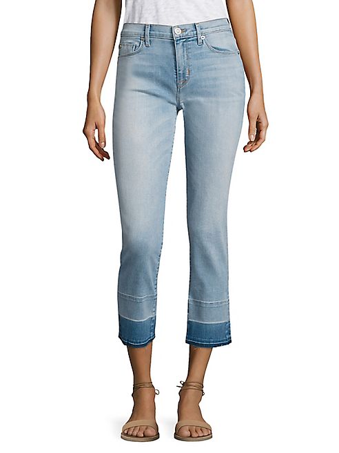 Hudson - Zooey Released Hem Cropped Straight-Leg Jeans