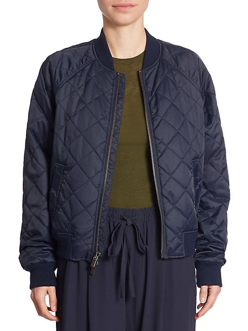 Vince - Quilted Nylon Bomber Jacket