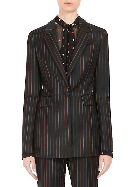 Givenchy - Multicolor Pinstripe Wool Jacket