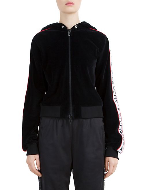 Givenchy - Givenchy Band Cotton Velvet Zip Jacket