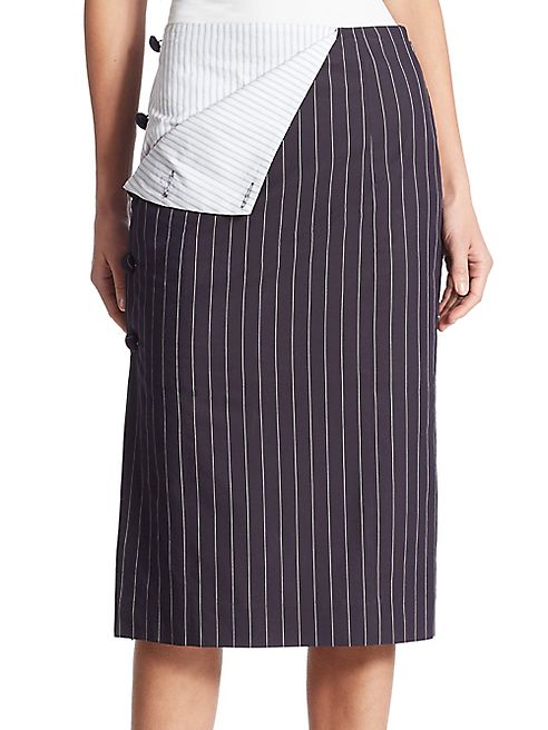 Monse - Pinstripe Pencil Skirt