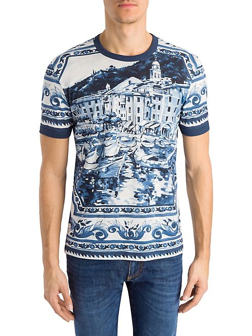 Dolce & Gabbana - Portofino Crescent Print Tee