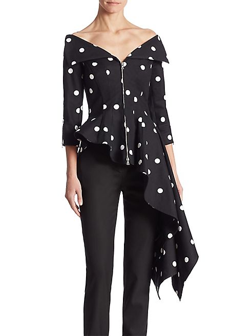 Monse - Polka Dot Asymmetric Top