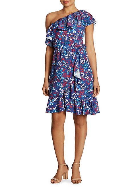 Parker - Beverly Ruffled One-Shoulder Silk Dress