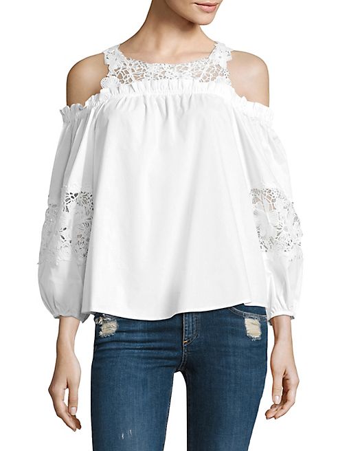 Parker - Auburn Cotton Lace Blouse