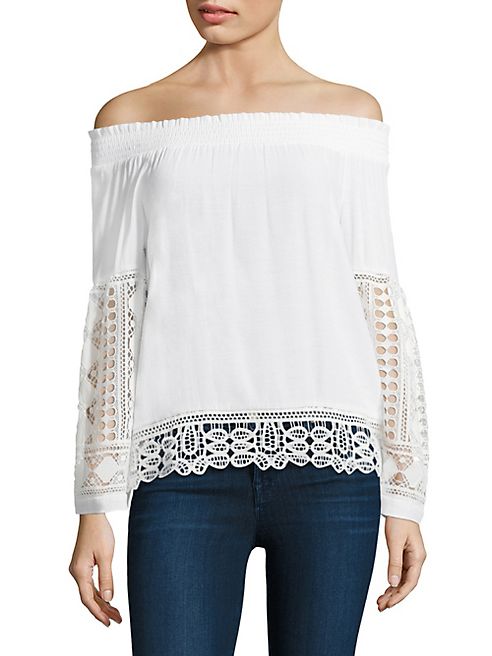 Ramy Brook - Lynsey Off-The-Shoulder Crochet Top