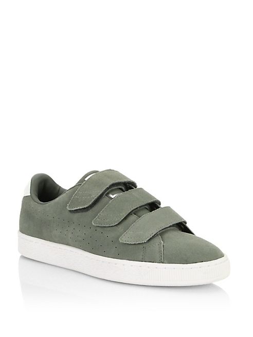 PUMA - Basket Classic Strap Leather Sneakers