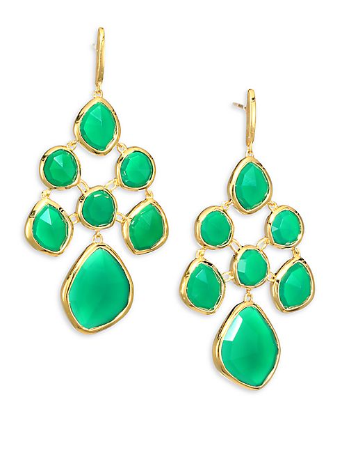 Monica Vinader - Siren Green Onyx Chandelier Earrings