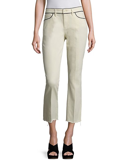 Tory Burch - Sara Piped Cropped Straight-Leg Jeans