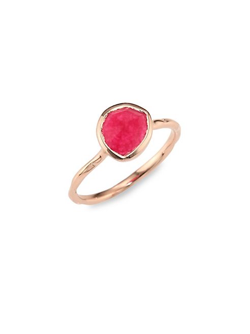 Monica Vinader - Siren  Nugget Pink Quartz Cocktail Ring