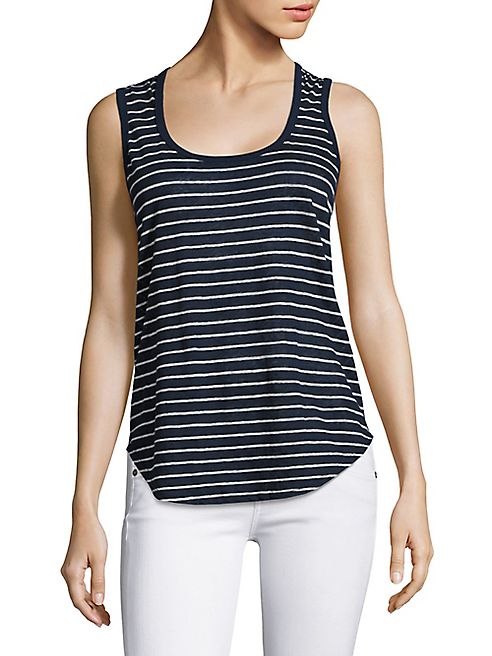 ATM Anthony Thomas Melillo - Striped Linen Jersey Tank Top