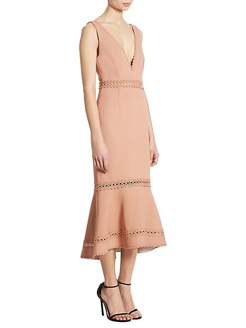 NICHOLAS - Bandage Plunge Midi Dress