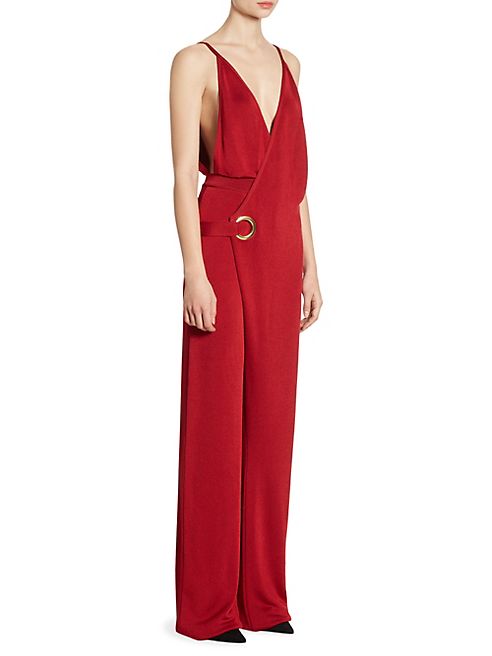 Balmain - Wrap-Front Wide-Leg Jumpsuit