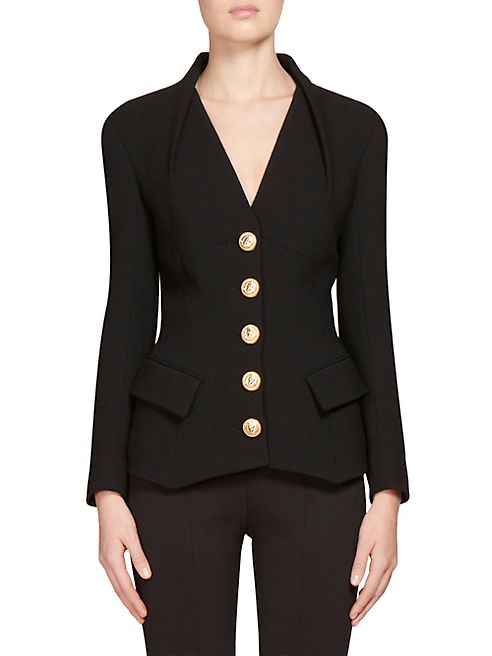 Balmain - Button-Detail Collarless Jacket