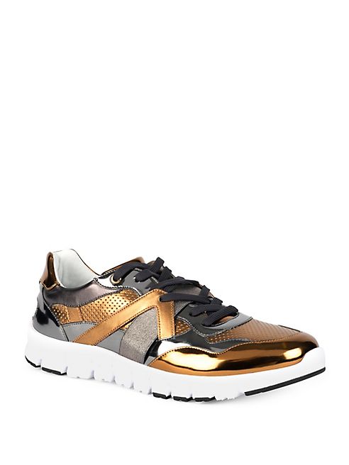 Dolce & Gabbana - Metallic Runner Leather Sneakers