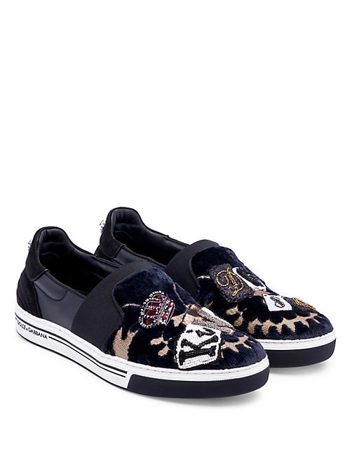 Dolce & Gabbana - Embroidered Slip-Ons